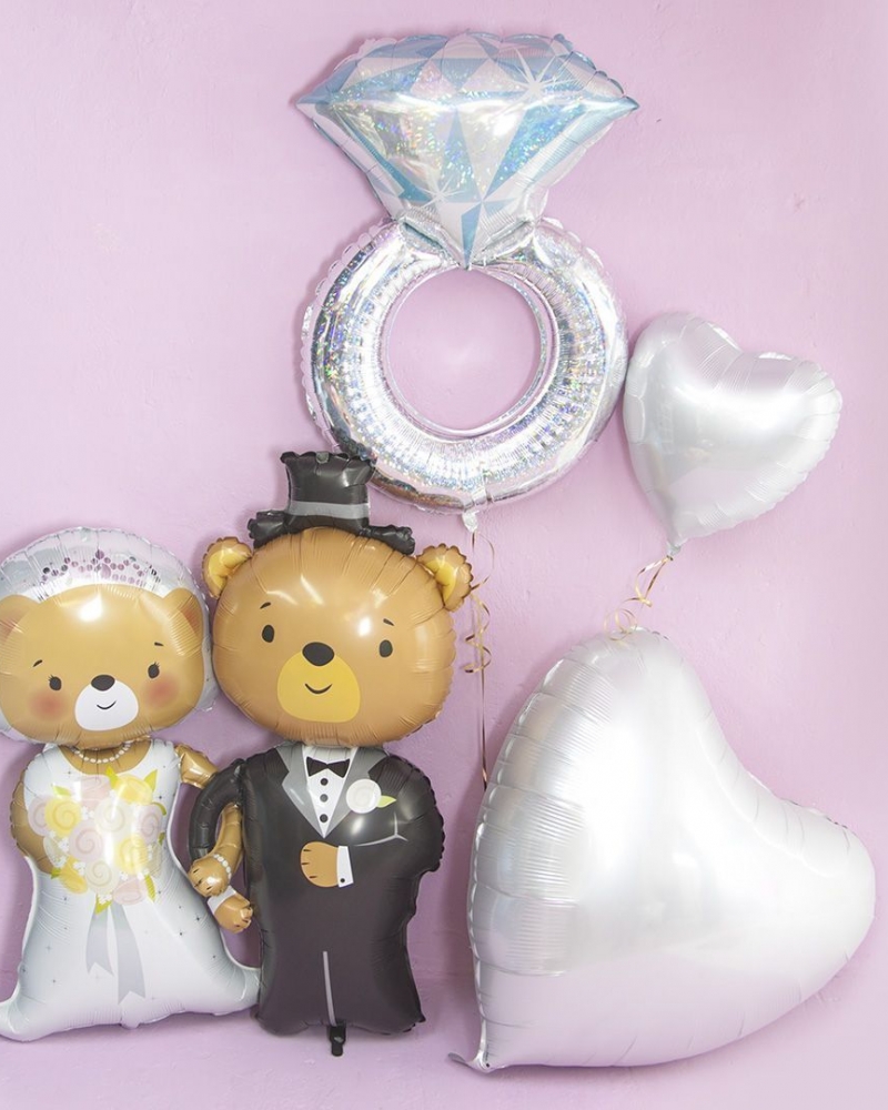 Шары на свадьбу с мишками
