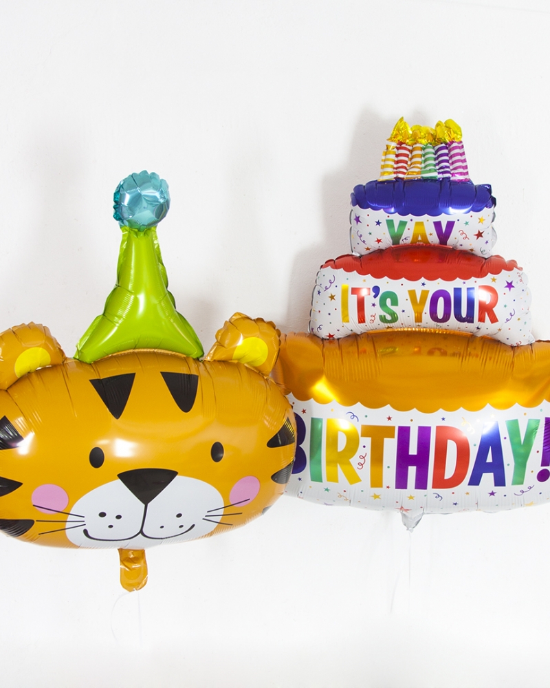 Набор шаров Тигр и Торт на День Рождения