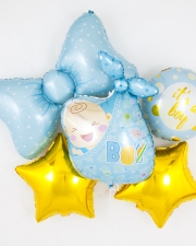 Шарики на выписку для мальчика "Бант"