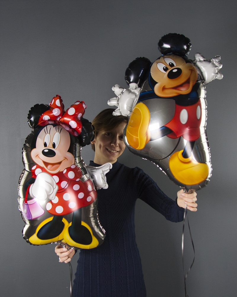 Шары фигуры Минни и Микки Маус
