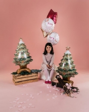 Шар Фигура на подставке Новогодняя елочка, Светло-зеленый