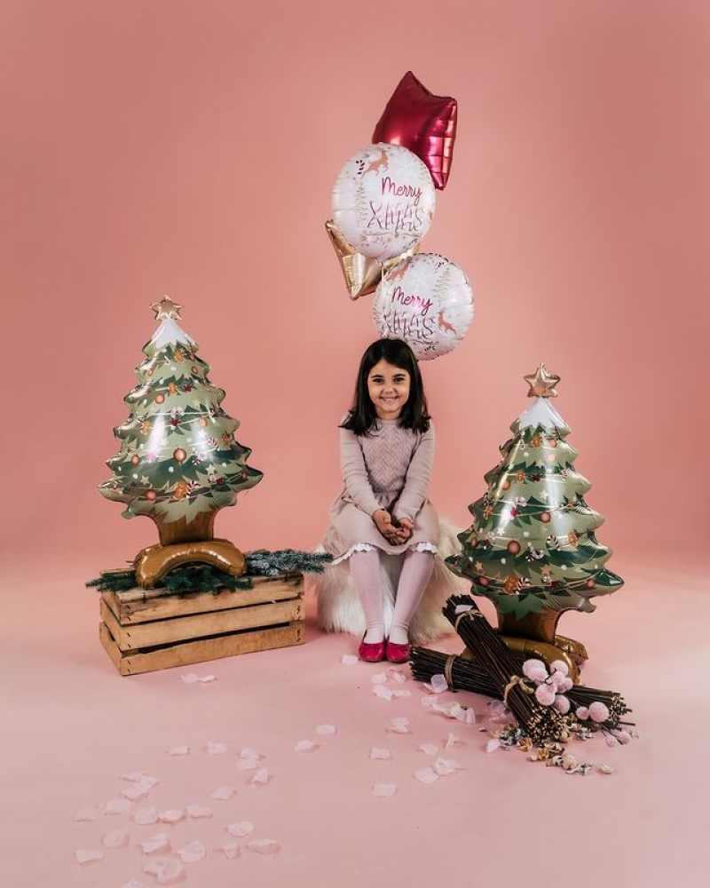 Шар Фигура на подставке Новогодняя елочка, Светло-зеленый