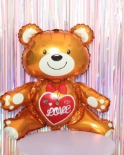 Шар 3D Фигура, Сидячий мишка с сердцем