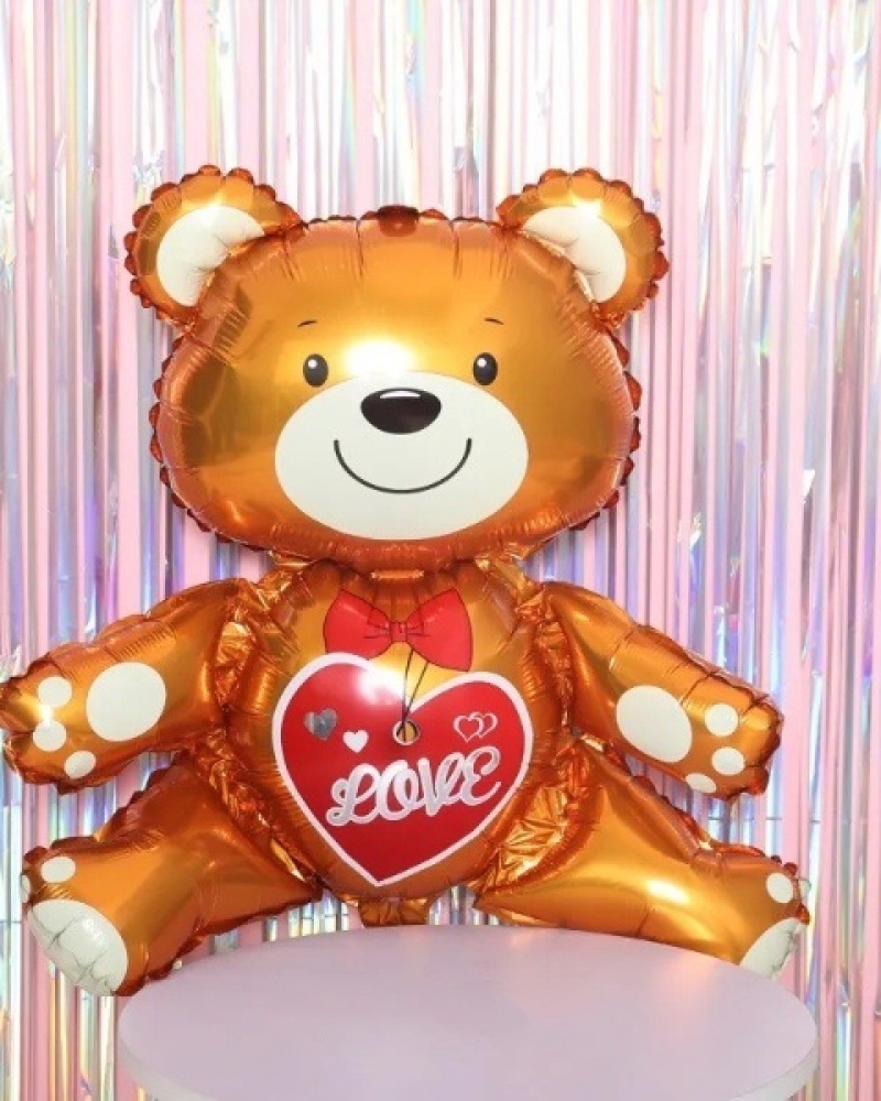 Шар 3D Фигура, Сидячий мишка с сердцем
