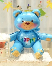 Шар 3D Фигура, Сидячий мишка, Голубой