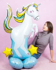 Шар 3D Фигура на подставке Радужный единорог