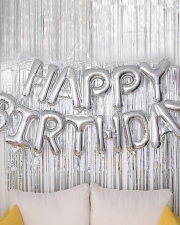 Мини-Надпись Happy Birthday, Серебро