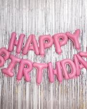 Набор шаров-букв из фольги Мини-Надпись Happy Birthday, Розовый