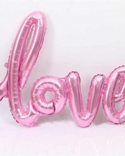 Фольгированный шар Надпись Love, Розовый
