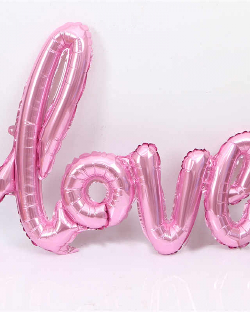 Фольгированный шар Надпись Love, Розовый