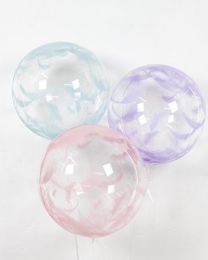 Шар Deco Bubble, Розовые перья