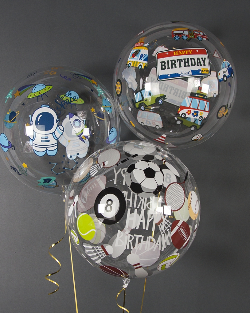 Шар Deco Bubble, Машинки