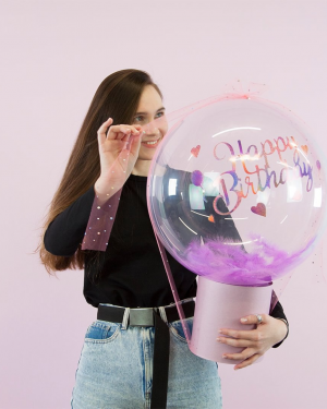 Шар Deco Bubble, Сиреневый мрамор