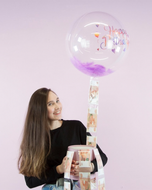 Шар Deco Bubble, Сиреневый мрамор