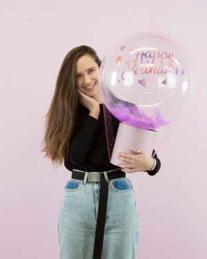 Шар Deco Bubble, Сиреневый мрамор