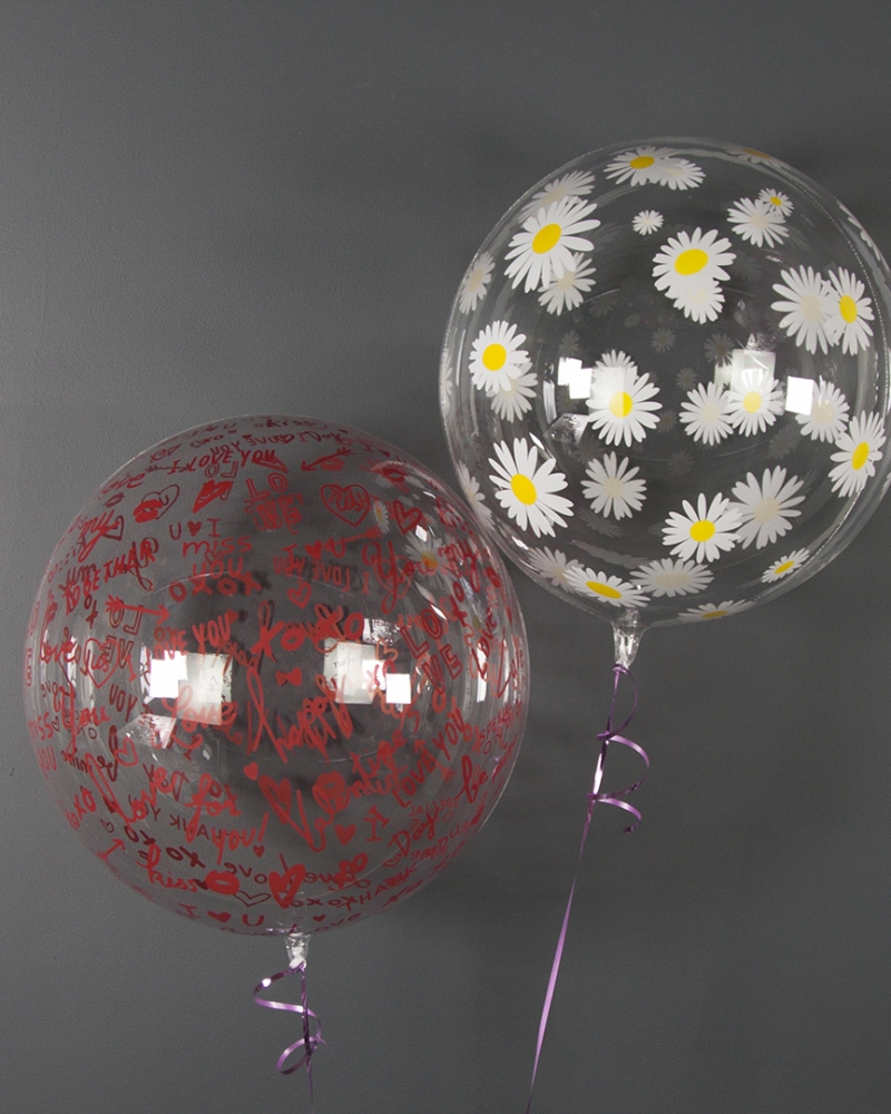 Шар с клапаном Deco Bubble, Я Люблю Тебя, Прозрачный
