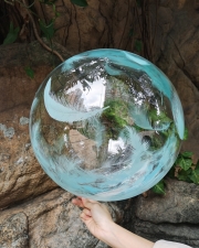 Шар Deco Bubble, Бирюзовые перья