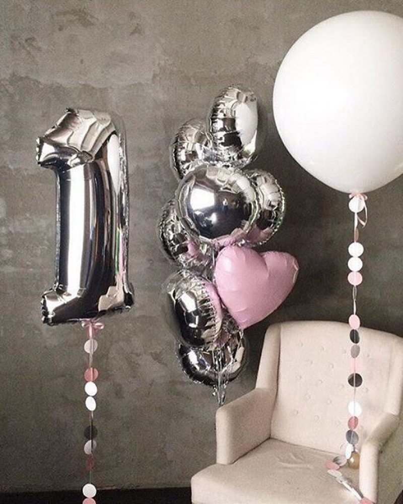 Шары на годик для девочки