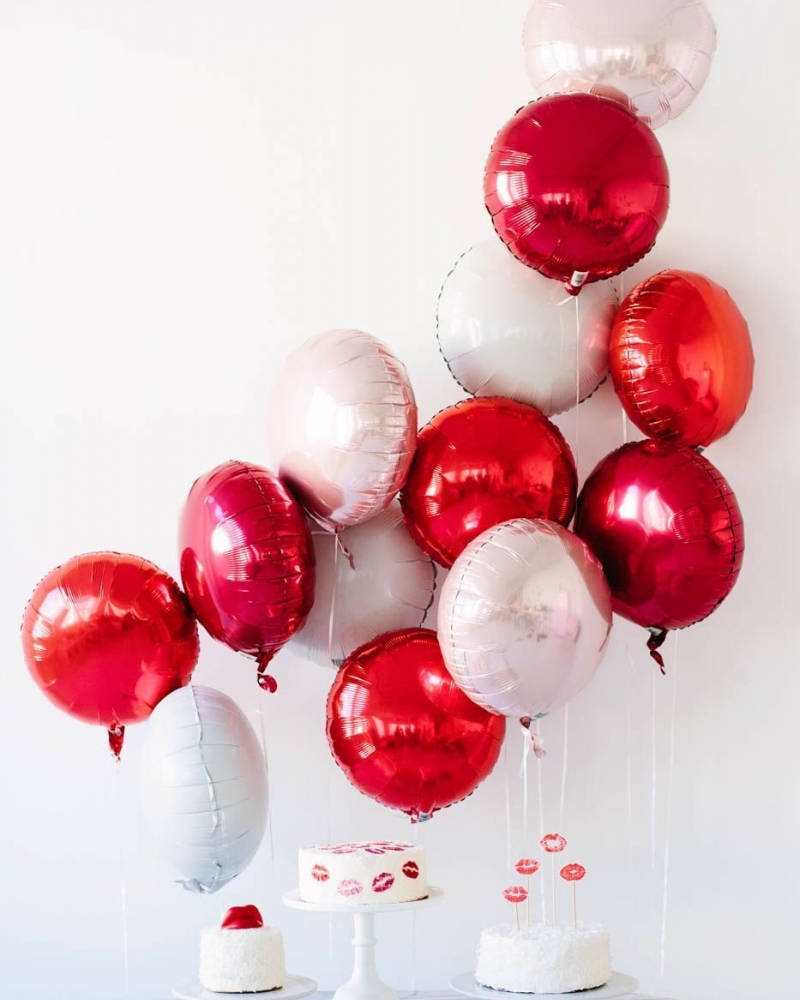 Воздушные шары Красно-Белые