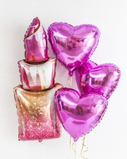 набор шаров Помада и Сердца, Розовый пион