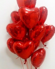 Шарики красные Сердца