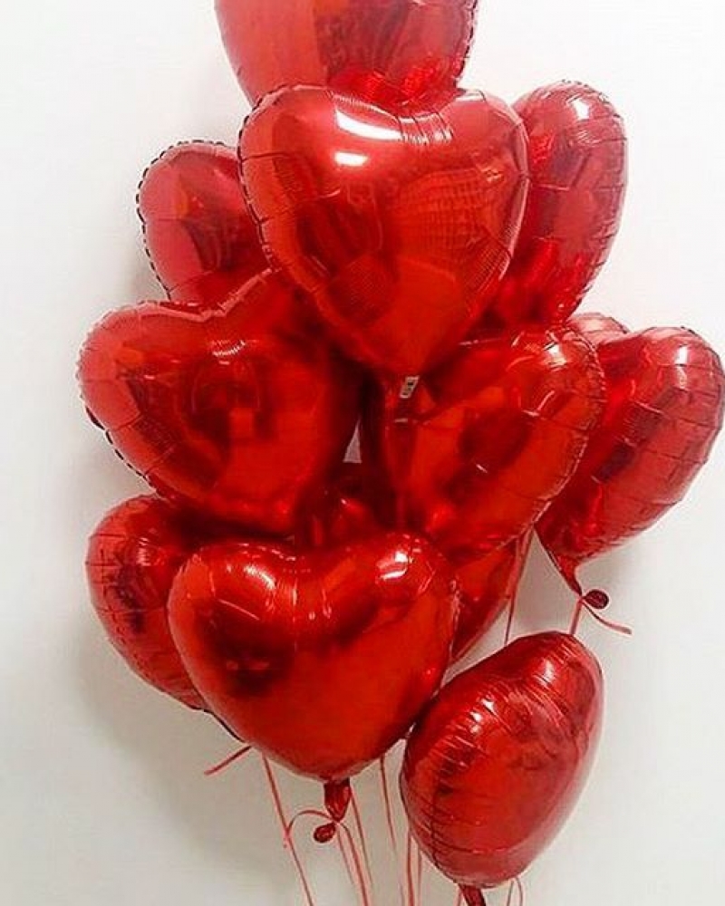 Шарики красные Сердца