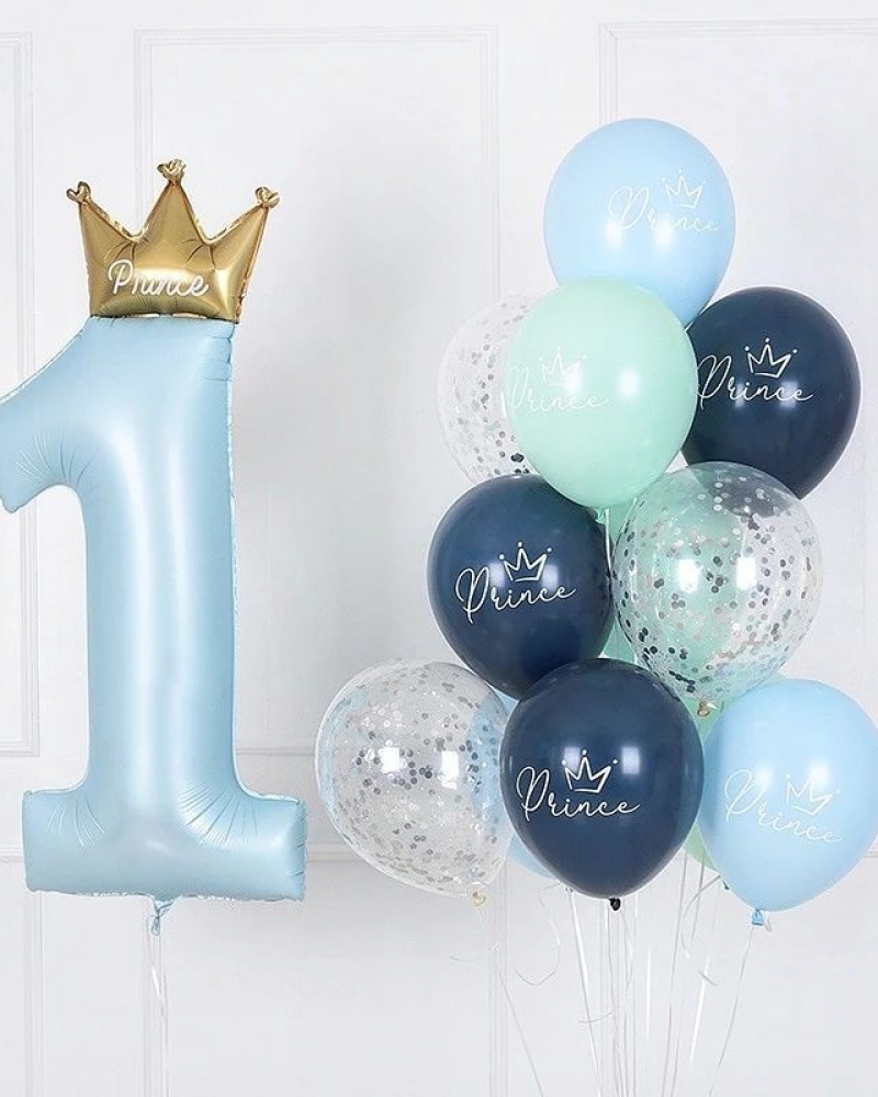 Шары "Корона для принца" на годик