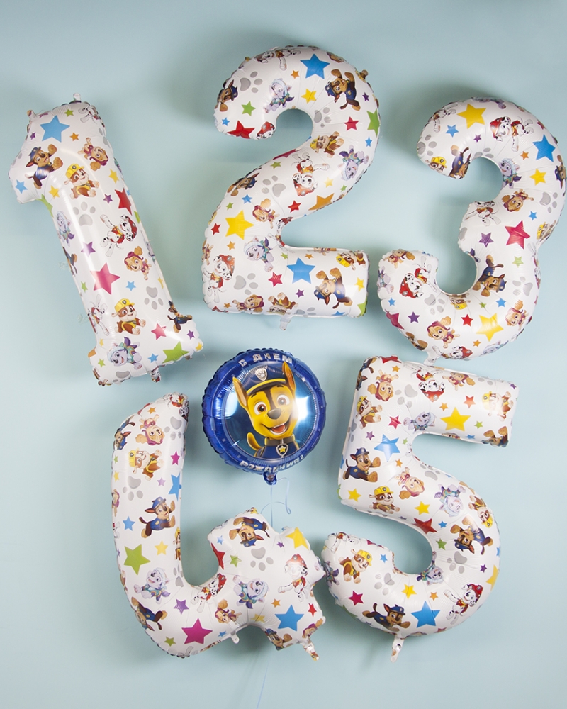 Шары Цифры  Щенячий Патруль