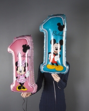 Шар Цифра 1 Микки Маус