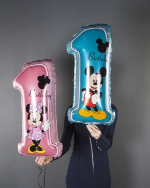 Шар Цифра 1 Микки Маус  