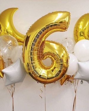 Шарики на шесть месяцев в золоте