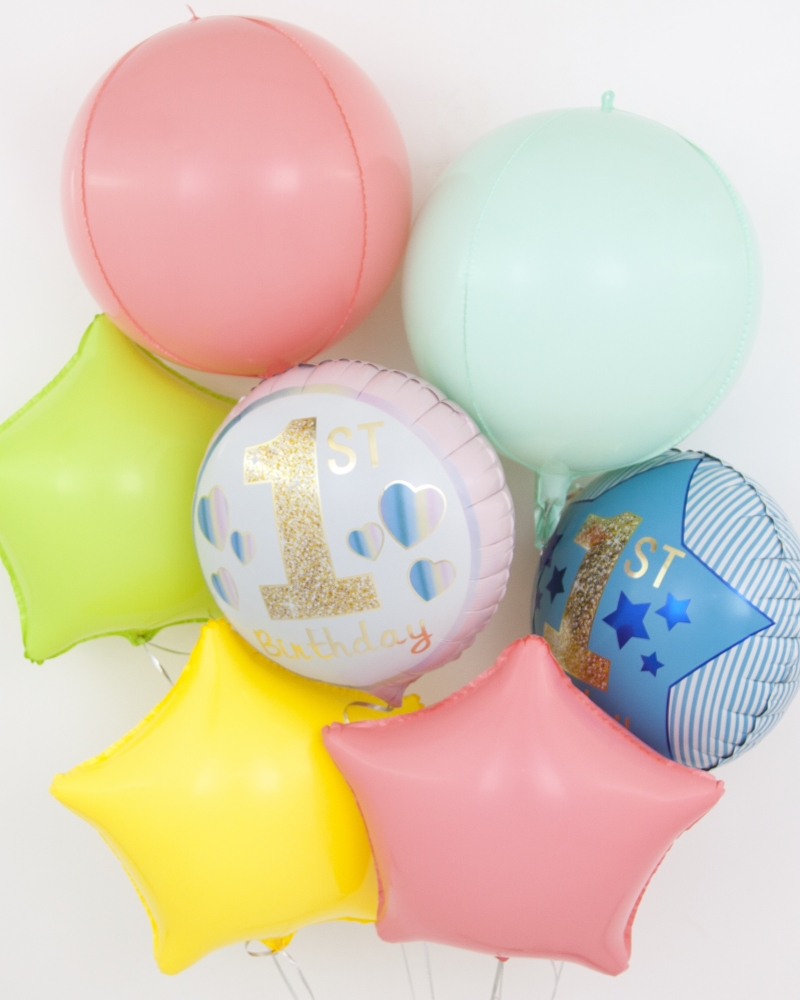 Фонтан шаров на 1-ый День Рождения Девочки
