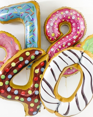 Воздушные шары Цифры Пончики