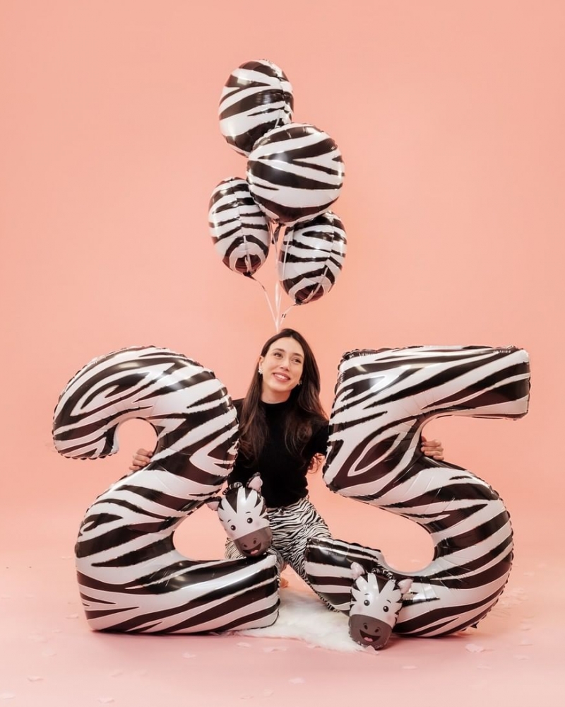 Шары "Зебра на день рождения"