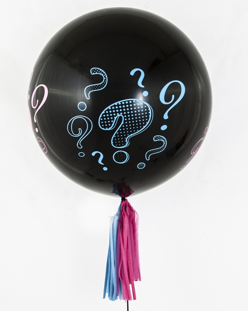 Большой шар с конфетти на гирлянде Мальчик или Девочка