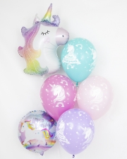 Шарики С Днем Рождения! (единорог)