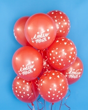 Воздушные шары Люблю тебя (множество сердец)
