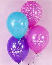 Воздушные шары Красотка (множество сердец)