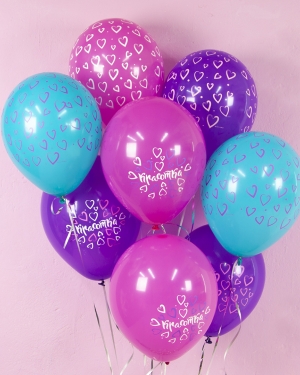 Воздушные шар Красотка (множество сердец)