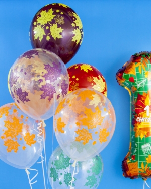 Набор шаров на 1 сентября с цифрой 