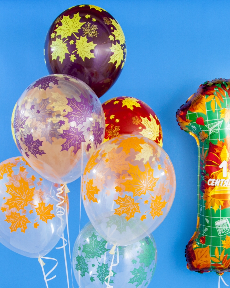 Набор шаров на 1 сентября с цифрой