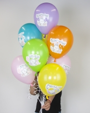 Воздушный Шар Зайчата с подарками