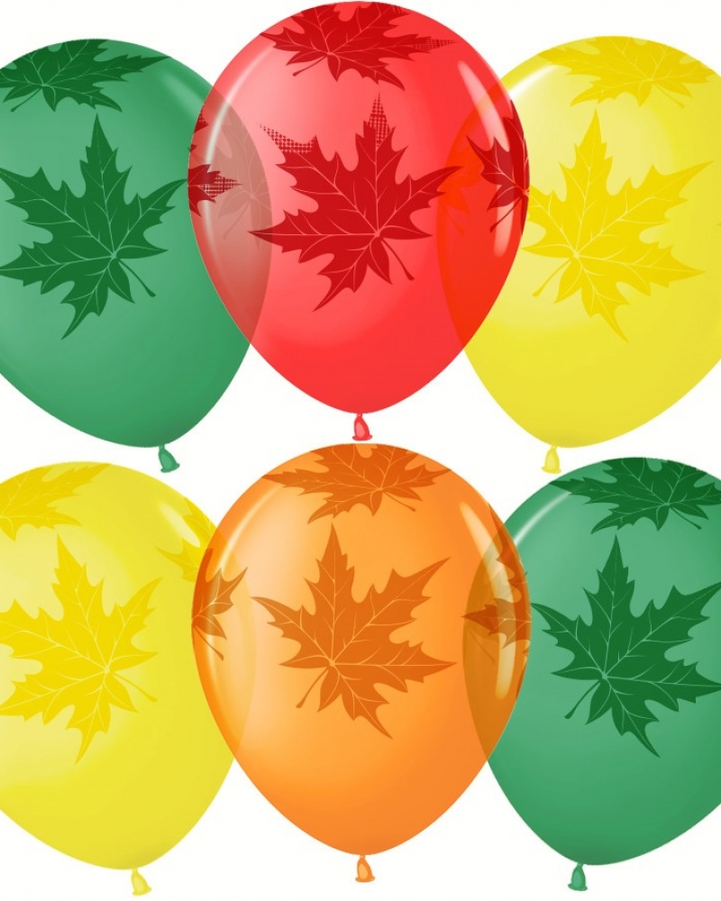 Воздушные шары Хрустальные листья, Ассорти