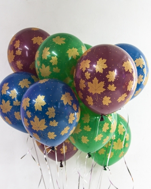 Воздушные шары Золотые листья