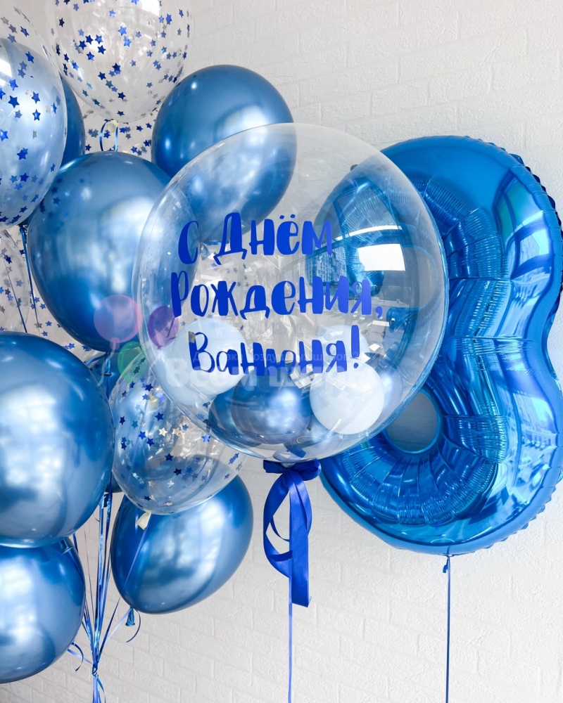 Воздушные шары на день рождения мальчика 3 года