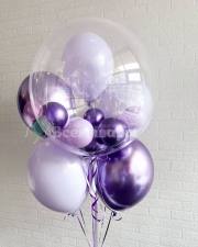 Сэт шаров лавандовый для любимой на день рождения