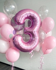 Розовые шары девочке на день рождения