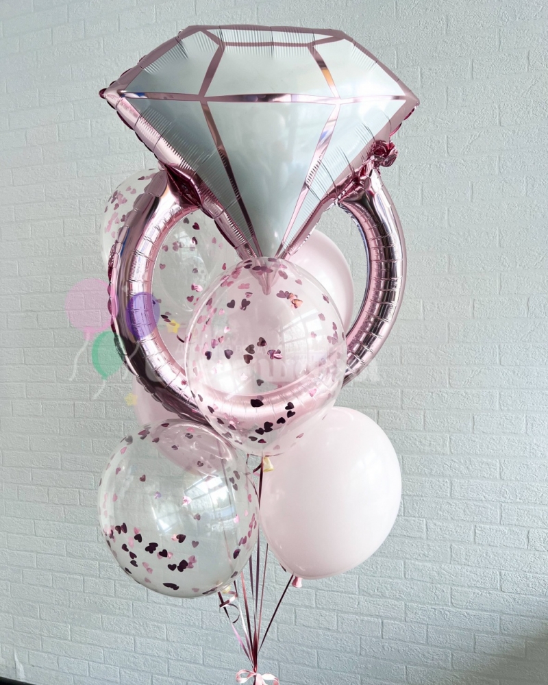 Букет воздушных шаров Розовое кольцо