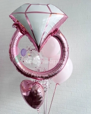 Букет шаров невесты Кольцо