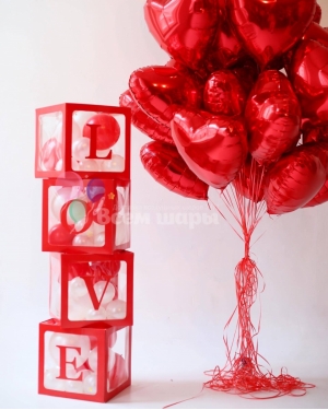 25 красных сердец